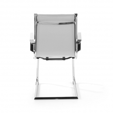 silla confidente blanco estructura cromada ecopiel piel sintetica brazos fijos 7