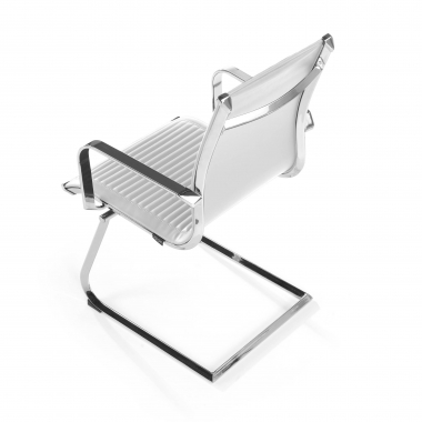 silla confidente blanco estructura cromada ecopiel piel sintetica brazos fijos 8