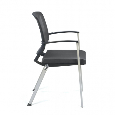 silla de visita gris adam malla brazos fijos 7