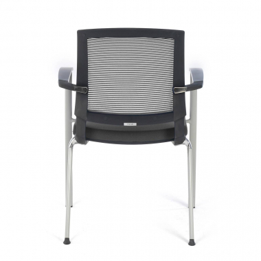 silla de visita gris adam malla brazos fijos 8