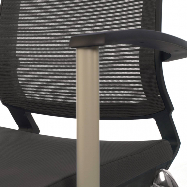 silla de visita gris adam malla brazos fijos 6