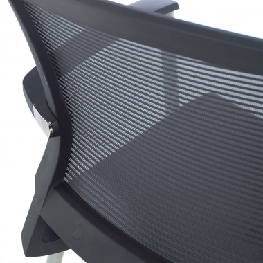 silla de visita gris adam malla brazos fijos 4