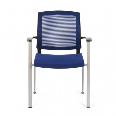 silla de visita azul adam malla brazos fijos 3
