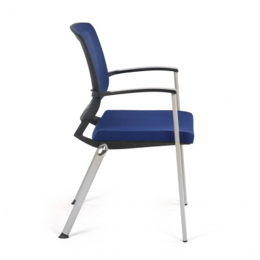 silla de visita azul adam malla brazos fijos 6