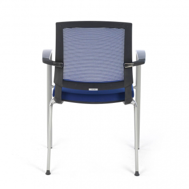 silla de visita azul adam malla brazos fijos 7