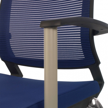 silla de visita azul adam malla brazos fijos 5