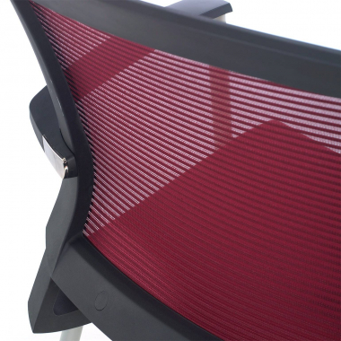 silla de visita rojo adam malla brazos fijos 5
