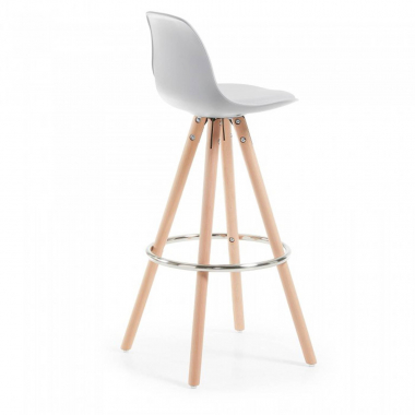 taburete de cocina gris taburete patas de madera piel sintetica sin brazos 5