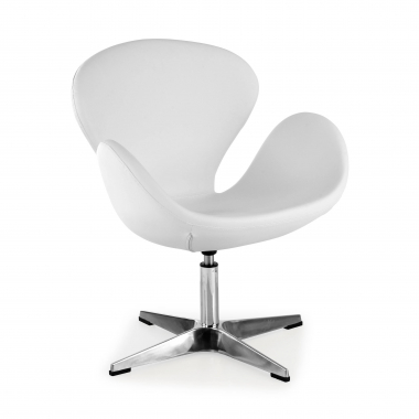 silla sala de espera blanco club piel sintetica sin brazos 1