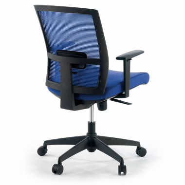 silla ergonomica azul estructura negra malla brazos regulables 1d soporte lumbar 8