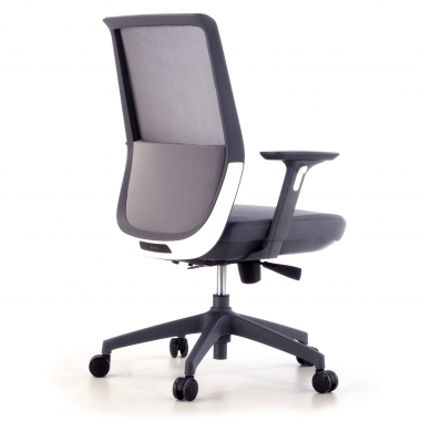 silla de oficina gris red estructura gris malla brazos regulables 3d 6