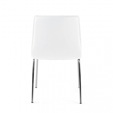 silla confidente blanco 4 patas piel sintetica sin brazos 7