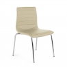 Silla confidente Alisa, Estructura cromada, Ecopiel