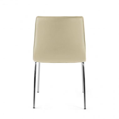 silla confidente beige 4 patas piel sintetica sin brazos 7