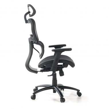 silla ergonomica negro estructura negra malla brazos regulables 3d doble soporte lumbar reposacabezas 8