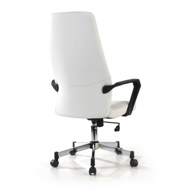 sillon de oficina blanco victory piel sintetica brazos fijos 6