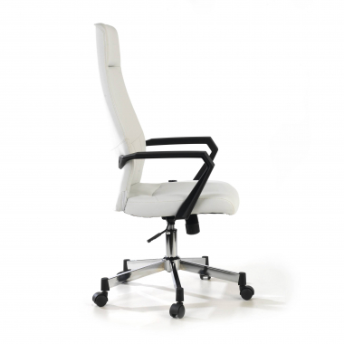 sillon de oficina blanco victory piel sintetica brazos fijos 4