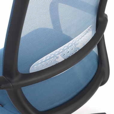 silla giratoria azul estructura negra malla brazos fijos 5