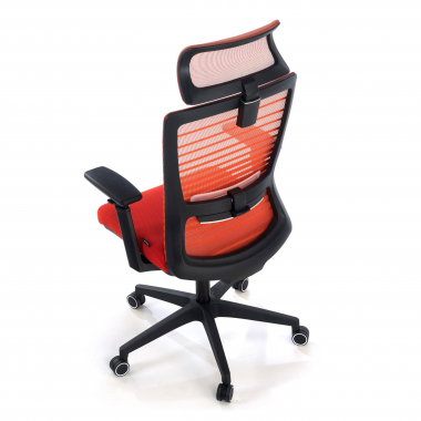silla de oficina rojo tesla malla brazos regulables 3d soporte lumbar reposacabezas 9