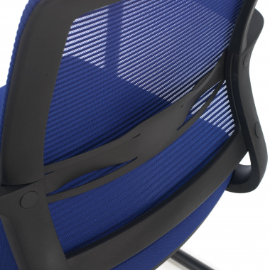 silla confidente azul alpha malla brazos fijos 5