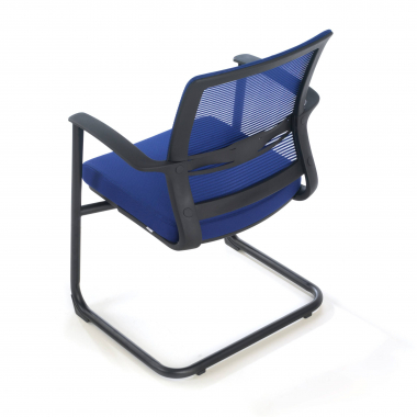 silla confidente azul alpha malla brazos fijos 8