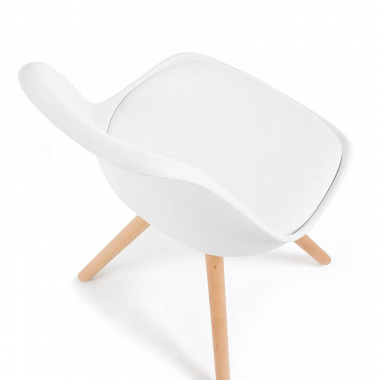 silla nordica blanco silla patas de madera plastico sin brazos 4
