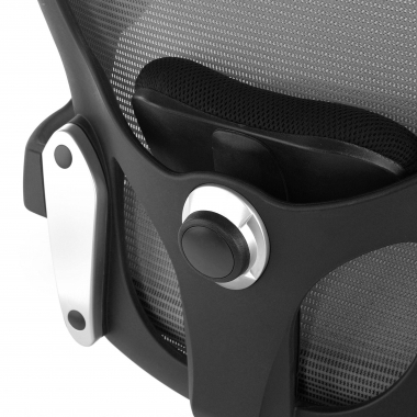 silla ergonomica gris silla de oficina malla brazos moviles soporte lumbar 6