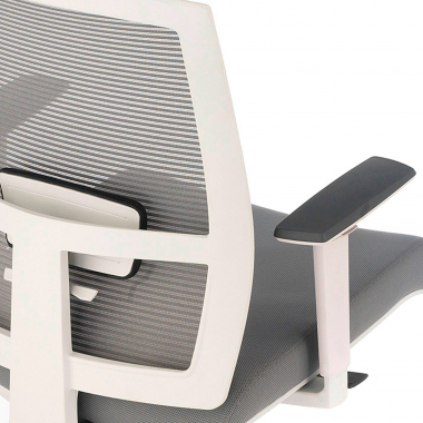 silla ergonomica blanco gris estructura blanca malla brazos regulables 1d soporte lumbar 6