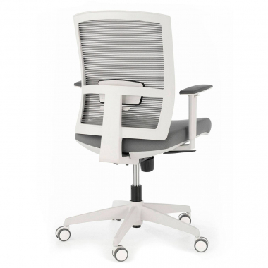 silla ergonomica blanco gris estructura blanca malla brazos regulables 1d soporte lumbar 8