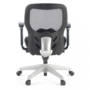 silla teletrabajo negro sin reposacabezas malla brazos regulables 3d soporte lumbar 7