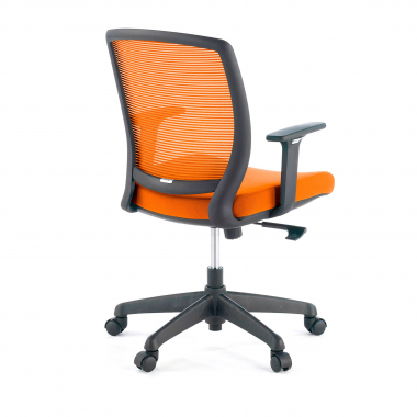 silla giratoria naranja silla estructura negra malla brazos regulables 1d 7