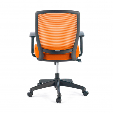 silla giratoria naranja silla estructura negra malla brazos regulables 1d 6