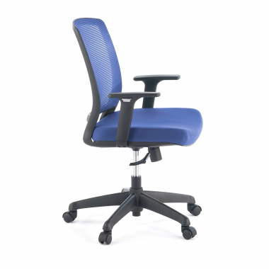 silla giratoria azul silla estructura negra malla brazos regulables 1d 6