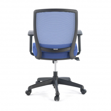 silla giratoria azul silla estructura negra malla brazos regulables 1d 7