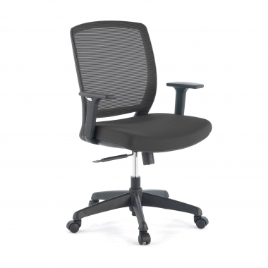 silla giratoria negro silla estructura negra malla brazos regulables 1d 1
