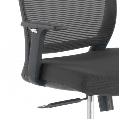 silla giratoria negro silla estructura negra malla brazos regulables 1d 5