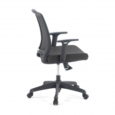 silla giratoria negro silla estructura negra malla brazos regulables 1d 6