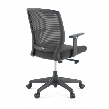 silla giratoria negro silla estructura negra malla brazos regulables 1d 4