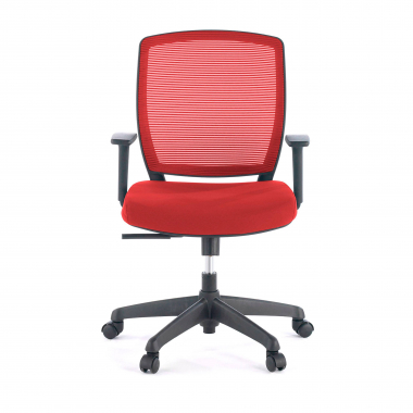 silla giratoria rojo silla estructura negra malla brazos regulables 1d 3