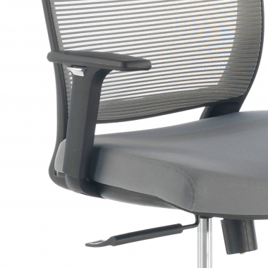 silla giratoria gris silla estructura negra malla brazos regulables 1d 5