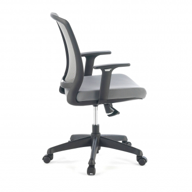 silla giratoria gris silla estructura negra malla brazos regulables 1d 4