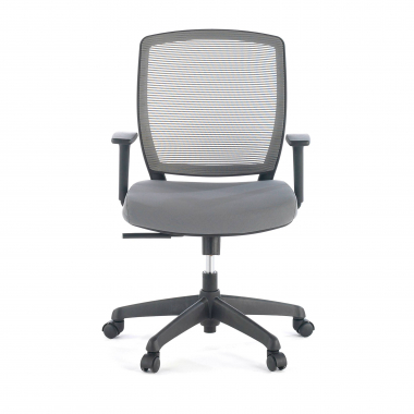 silla giratoria gris silla estructura negra malla brazos regulables 1d 3