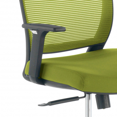 silla giratoria verde silla estructura negra malla brazos regulables 1d 5