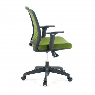 silla giratoria verde silla estructura negra malla brazos regulables 1d 3