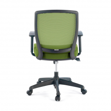 silla giratoria verde silla estructura negra malla brazos regulables 1d 6