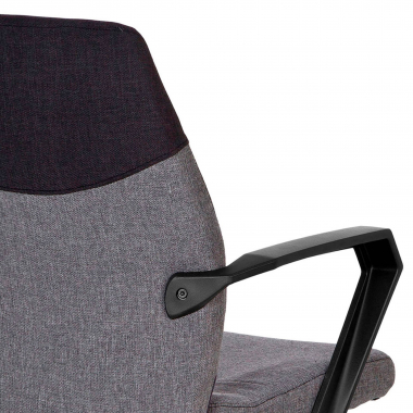 silla de oficina gris respaldo bajo tela brazos fijos 5