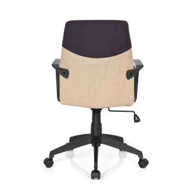 silla de oficina marron respaldo bajo tela brazos fijos 7