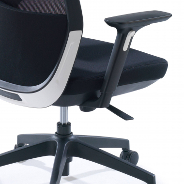silla de oficina negro red estructura gris malla brazos regulables 3d 5