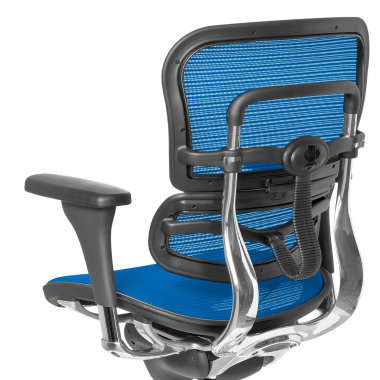silla de oficina barata azul red malla brazos regulables 4d doble soporte lumbar 7