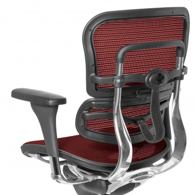silla de oficina barata rojo red malla brazos regulables 4d doble soporte lumbar 6